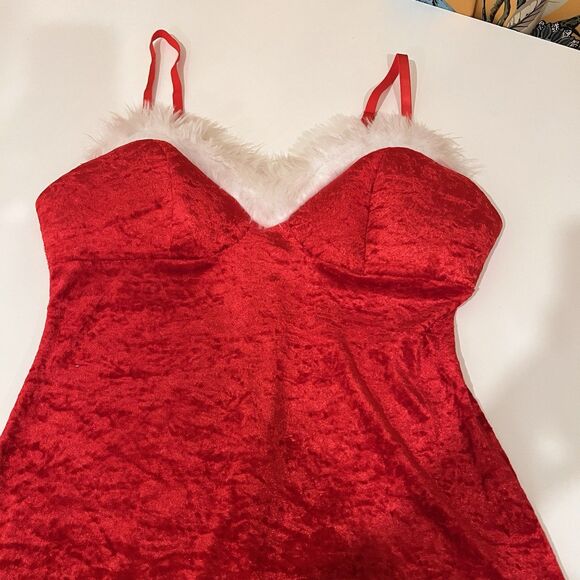 Dreamgirl Sexy Christmas Sexy Mrs. Claus Red Mini Dress SZ Large Holidays - Picture 4 of 6